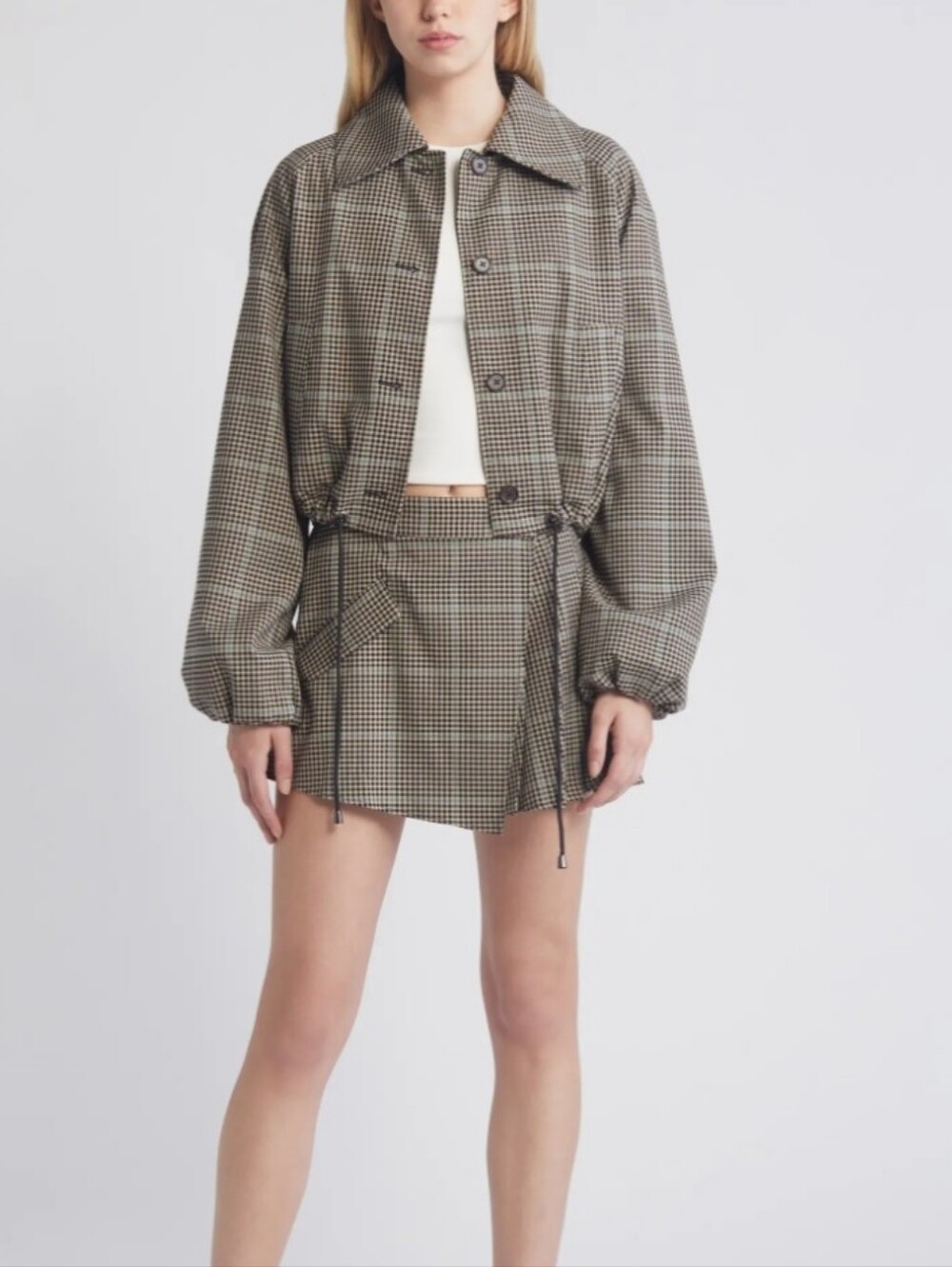 RARE / SOLD OUT MATCHING SET Rails North Teal Multi Check Button-Up Jacket Set